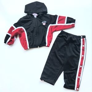 Toddler Y2K Urban Extreme Red/White/Black Tracksuit- Size 24 Months